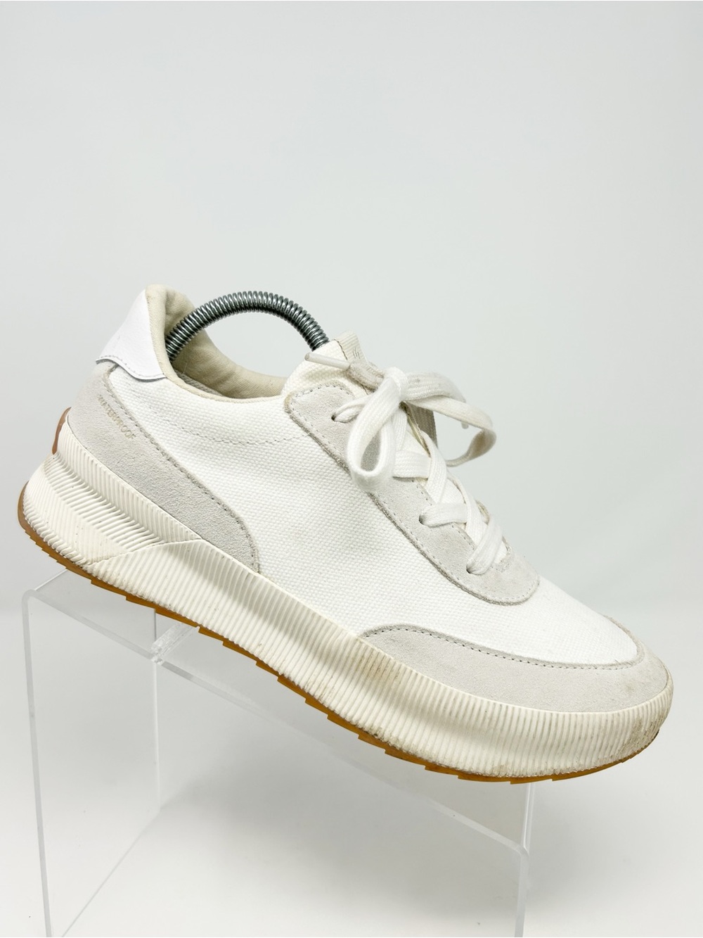 Sorel Out N About III City Waterproof Lace-Up Sneakers White Gray Size 10.5